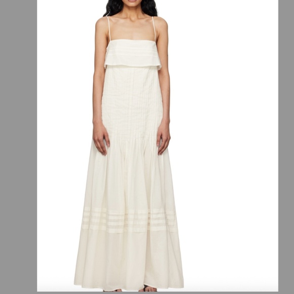STAUD OFF WHITE MAXI DRESS NWT - Picture 1 of 8